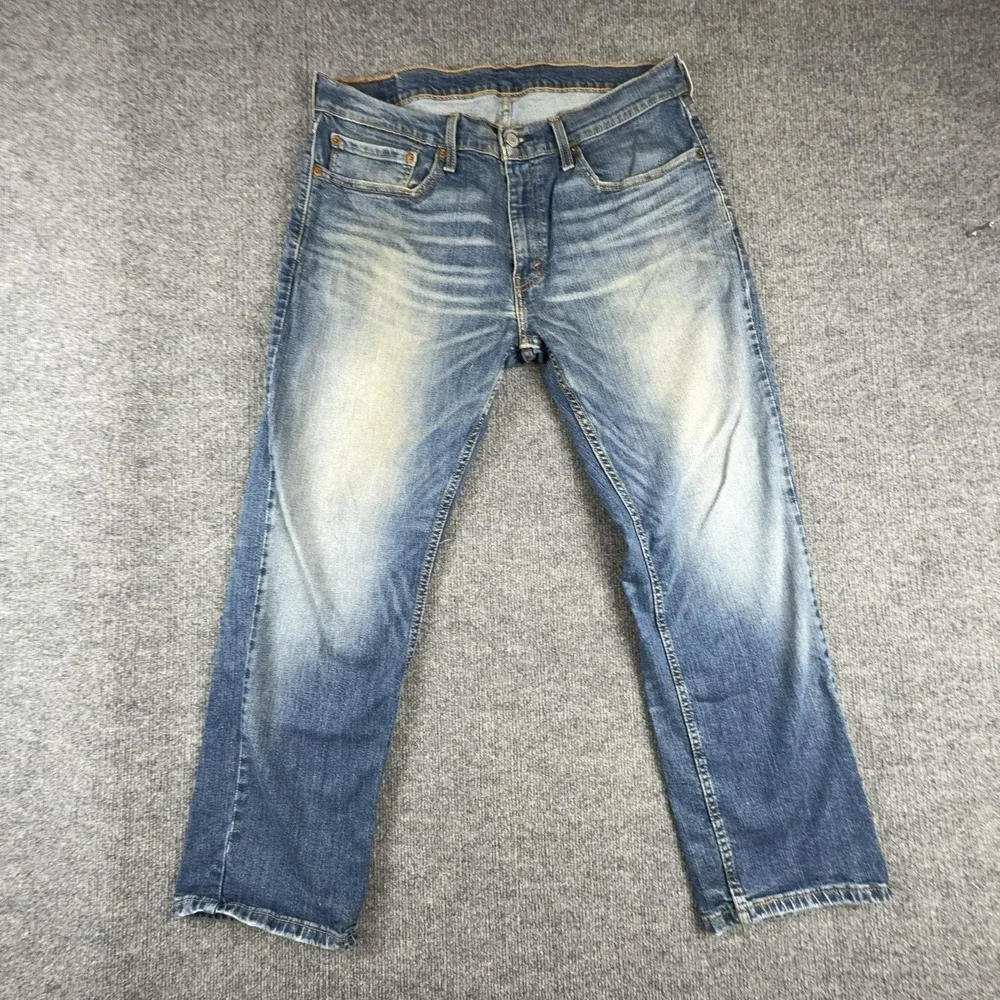 Levis 559 Jeans Mens 36x30 Blue Relaxed Fit Straight Stretch Denim Pants